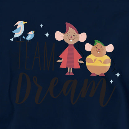 Navy - Side - Cinderella Childrens-Kids Team Dream Jaq And Gus Hoodie