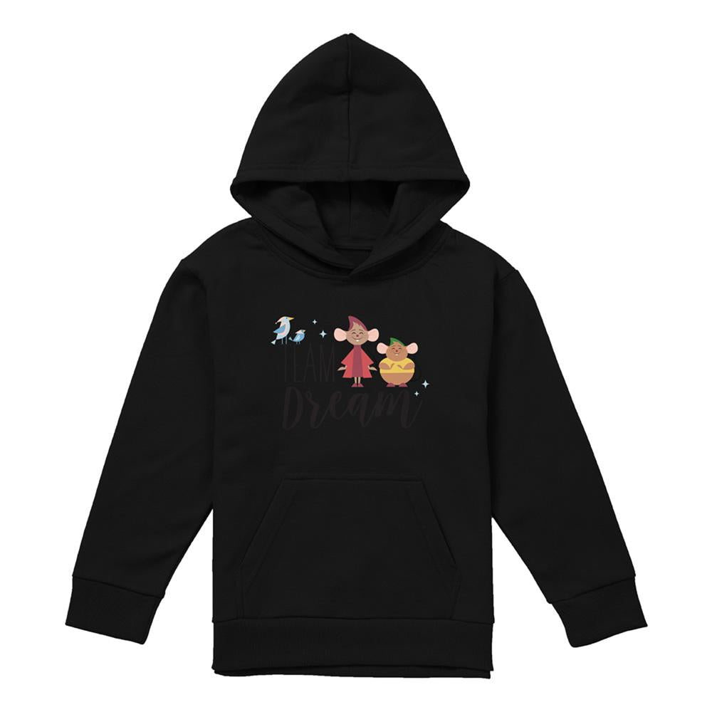 Black - Front - Cinderella Childrens-Kids Team Dream Jaq And Gus Hoodie