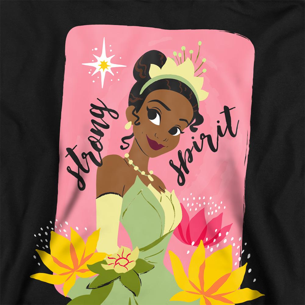 Athletic Heather - Side - The Princess and the Frog Childrens-Kids Strong Spirit Tiana Heather Hoodie