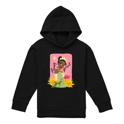 Athletic Heather - Front - The Princess and the Frog Childrens-Kids Strong Spirit Tiana Heather Hoodie