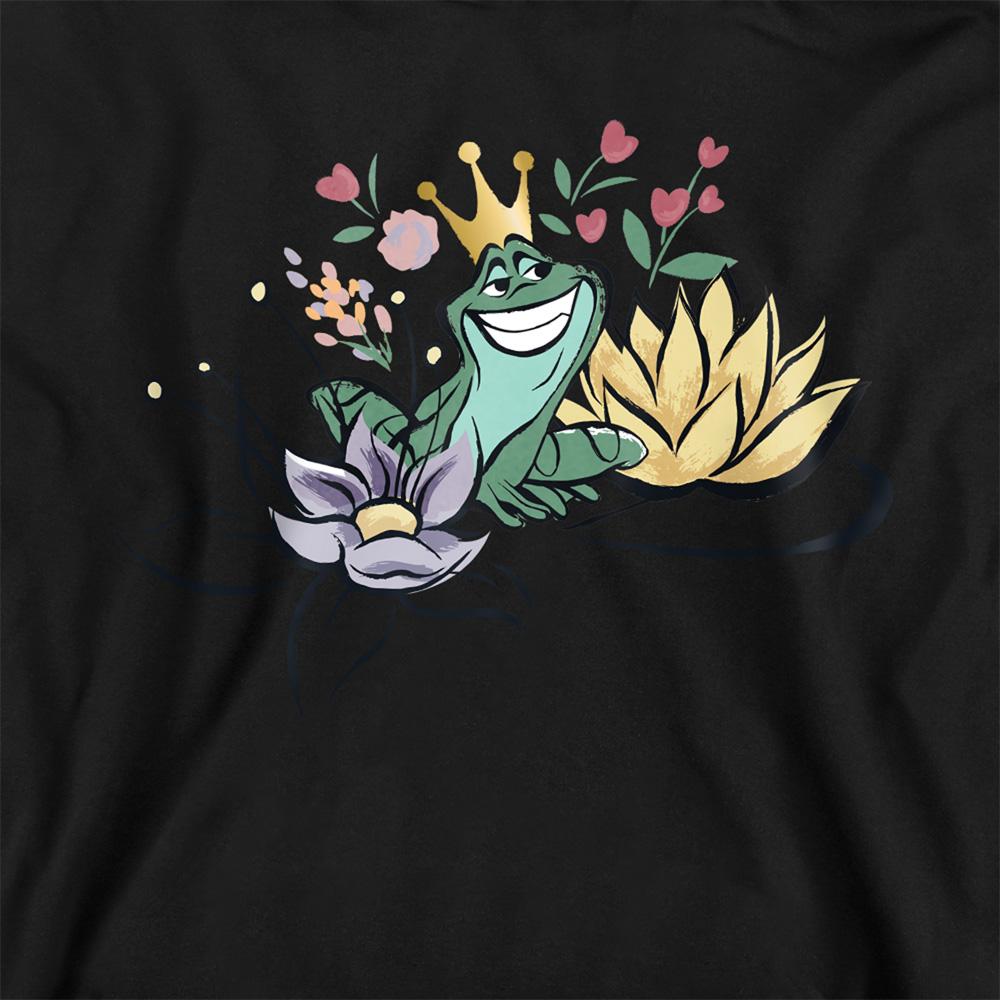 Black - Side - The Princess and the Frog Childrens-Kids Tiana & Prince Naveen Hoodie