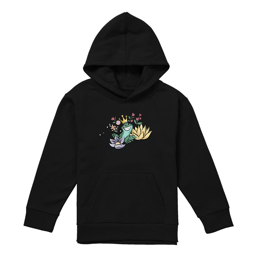 Black - Front - The Princess and the Frog Childrens-Kids Tiana & Prince Naveen Hoodie