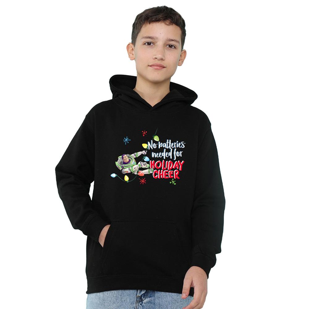 Black - Lifestyle - Toy Story Childrens-Kids No Batteries Needed Holiday Cheer Buzz Lightyear Hoodie