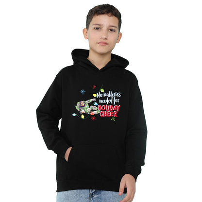 Black - Lifestyle - Toy Story Childrens-Kids No Batteries Needed Holiday Cheer Buzz Lightyear Hoodie