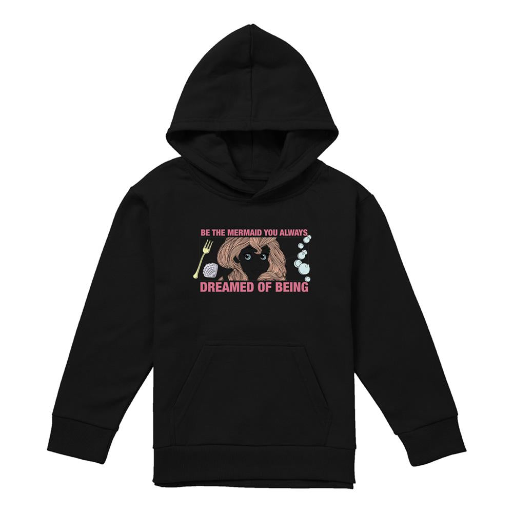 Black - Front - The Little Mermaid Childrens-Kids Dreaming Of Being Hoodie