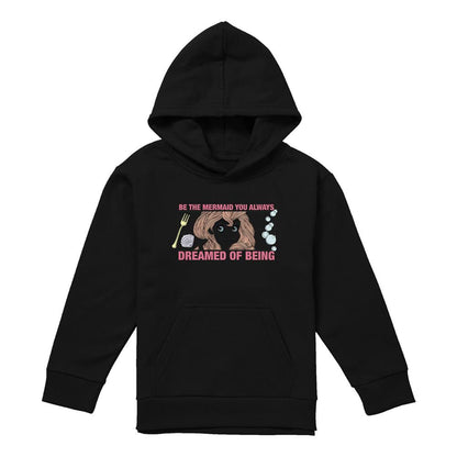 Black - Front - The Little Mermaid Childrens-Kids Dreaming Of Being Hoodie