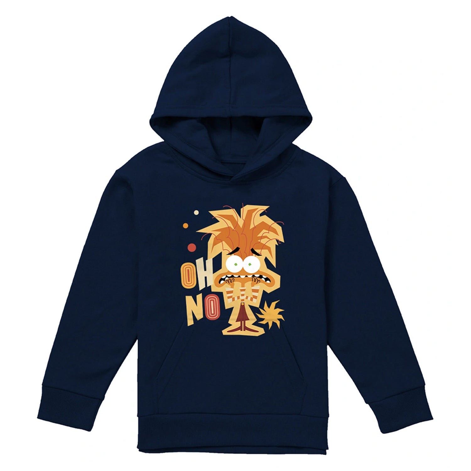 Navy - Front - Inside Out 2 Childrens-Kids Anxiety Hoodie