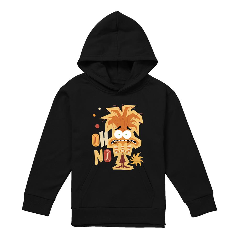 Black - Front - Inside Out 2 Childrens-Kids Anxiety Hoodie