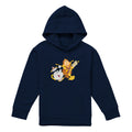 Navy - Front - Beauty And The Beast Childrens-Kids Potts Cogsworth Lumiere Hoodie