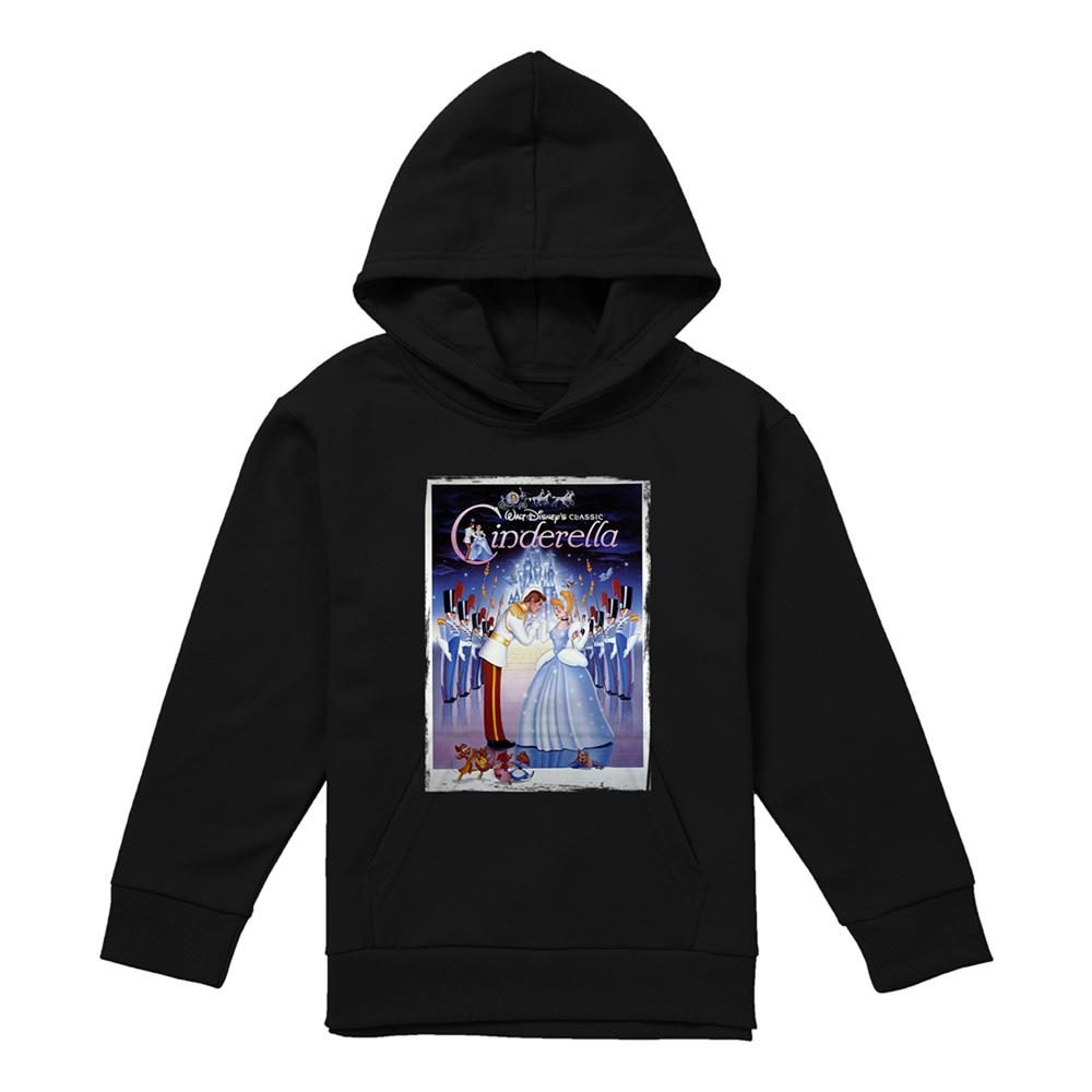 Black - Front - Cinderella Childrens-Kids Poster Hoodie