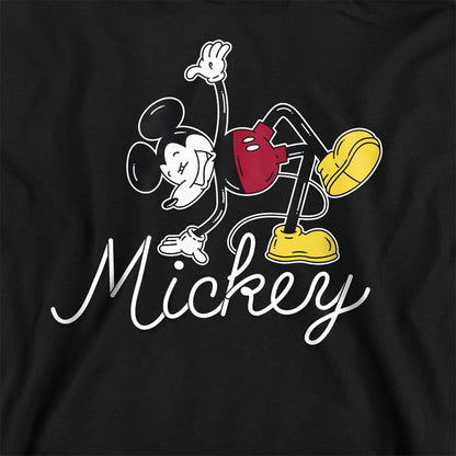 Black - Side - Disney Childrens-Kids Funky Dance Mickey Mouse Hoodie