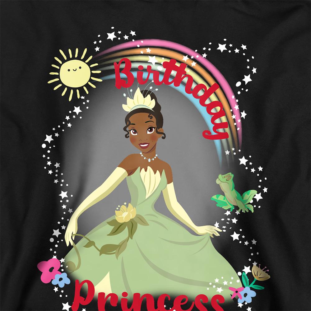 Black - Side - The Princess and the Frog Childrens-Kids Birthday Princess Tiana Hoodie