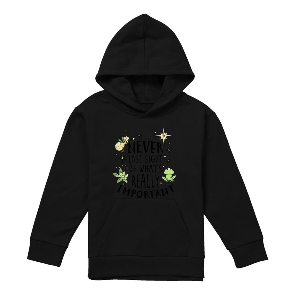 Athletic Heather - Front - The Princess and the Frog Childrens-Kids Never Lose Sight Heather Hoodie