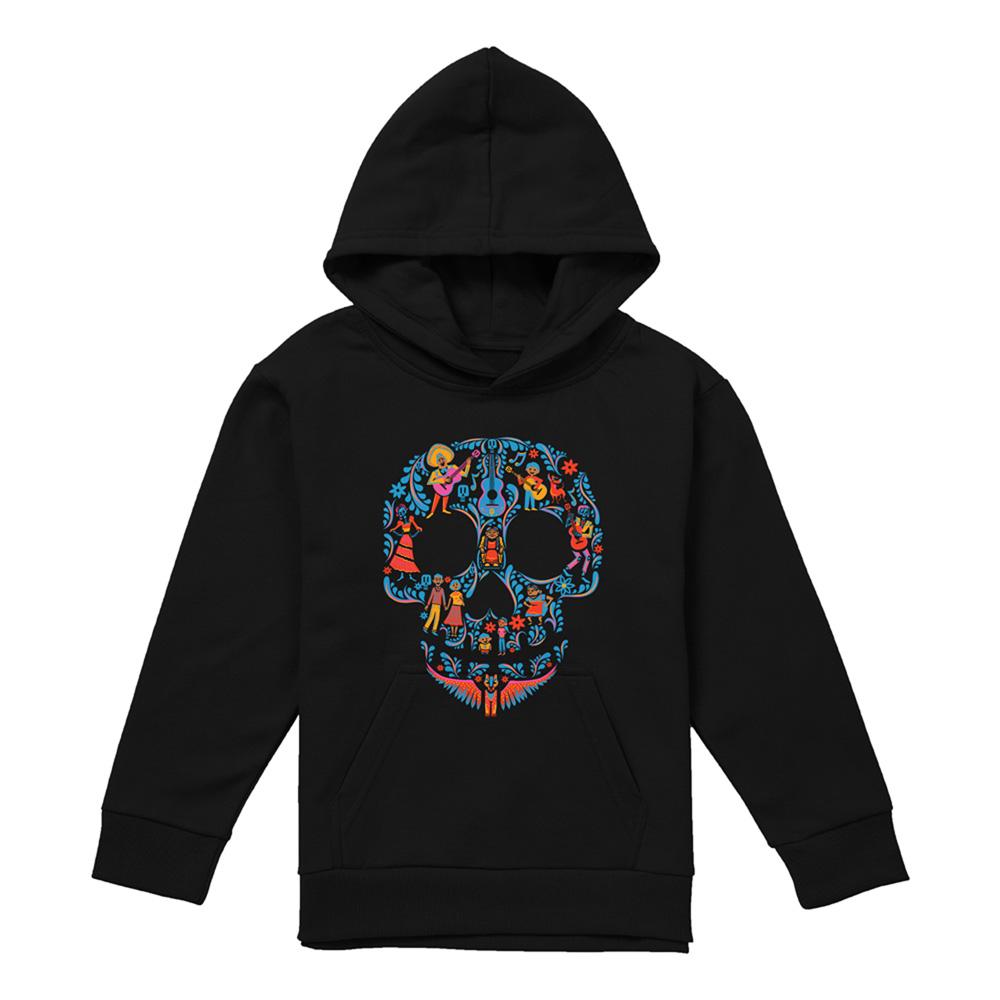 Black - Front - Coco Childrens-Kids Day Of The Dead Skull Rivera Family Hoodie