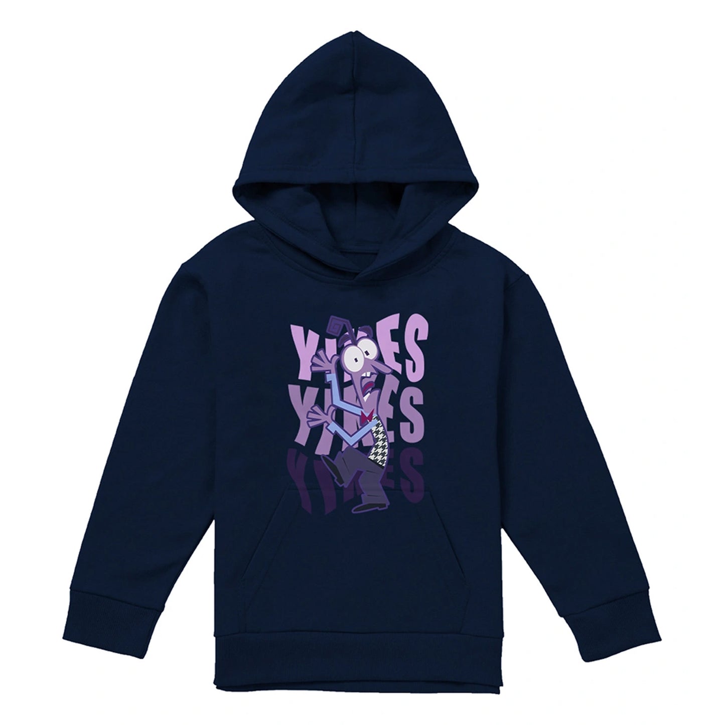 Navy - Front - Inside Out 2 Childrens-Kids Fear Hoodie