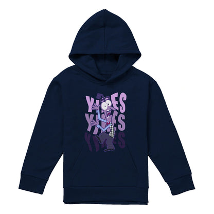 Navy - Front - Inside Out 2 Childrens-Kids Fear Hoodie