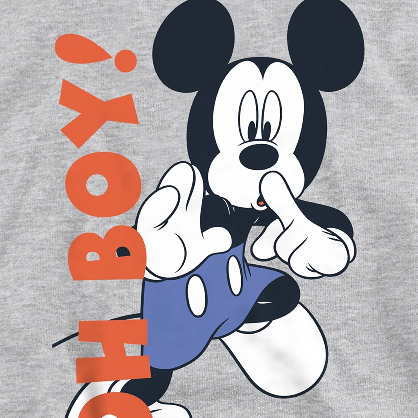 Athletic Heather - Side - Disney Childrens-Kids Oh Boy! Mickey Mouse Heather Hoodie