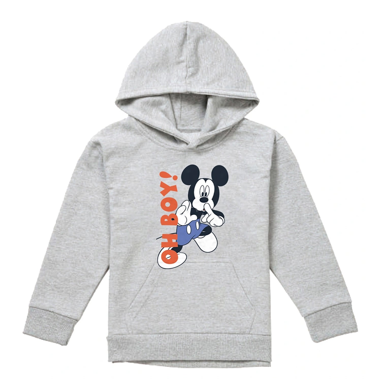 Athletic Heather - Front - Disney Childrens-Kids Oh Boy! Mickey Mouse Heather Hoodie