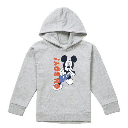 Athletic Heather - Front - Disney Childrens-Kids Oh Boy! Mickey Mouse Heather Hoodie