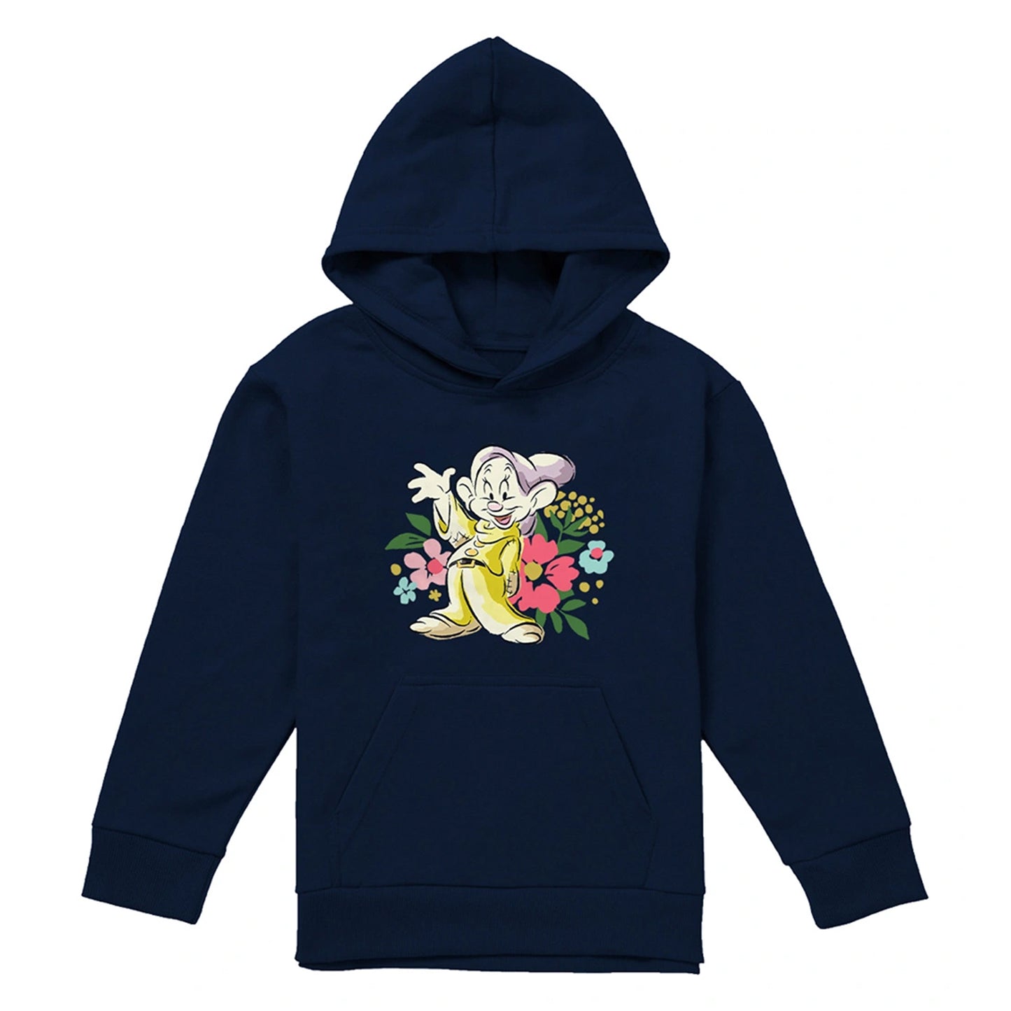 Navy - Front - Snow White Childrens-Kids Greetings From Dopey Hoodie