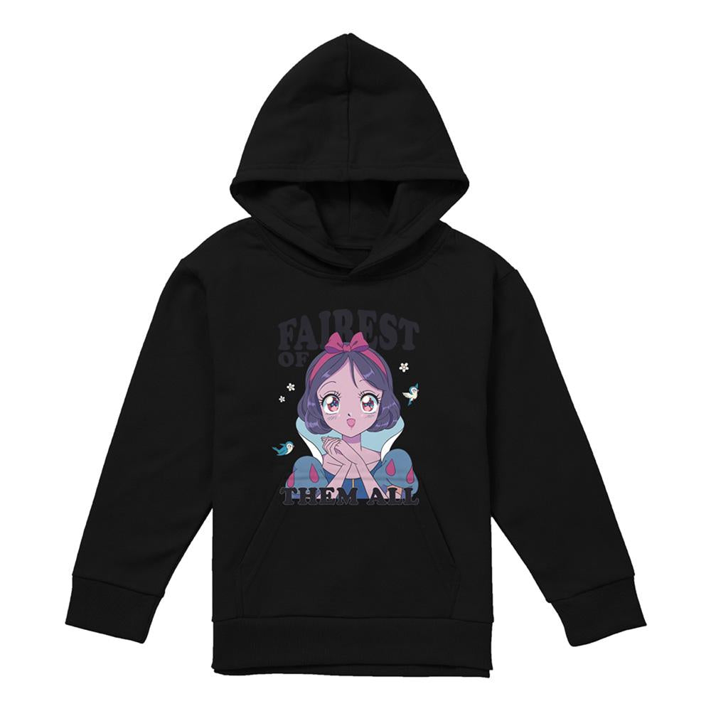 Black - Front - Snow White Childrens-Kids Fairest Of Them All Hoodie