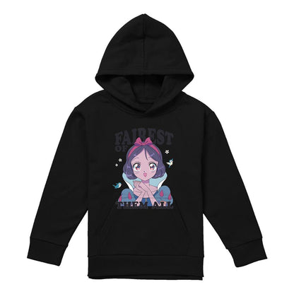 Black - Front - Snow White Childrens-Kids Fairest Of Them All Hoodie