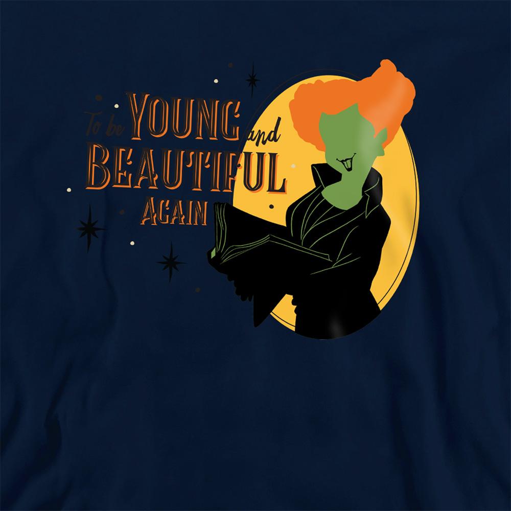 Navy - Side - Hocus Pocus Childrens-Kids Young And Beautiful Again Winifred Hoodie