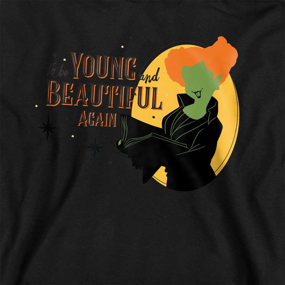 Black - Side - Hocus Pocus Childrens-Kids Young And Beautiful Again Winifred Hoodie