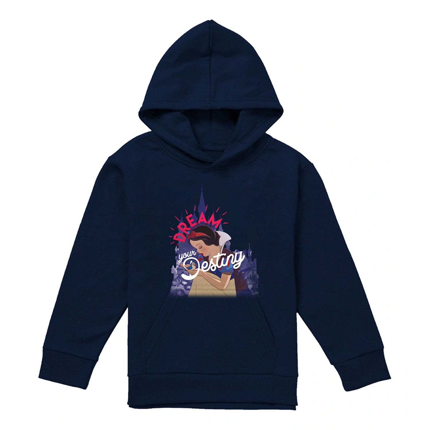 Navy - Front - Snow White Childrens-Kids Dream Your Destiny Hoodie