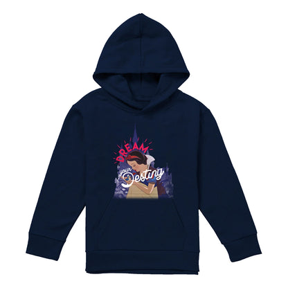 Navy - Front - Snow White Childrens-Kids Dream Your Destiny Hoodie