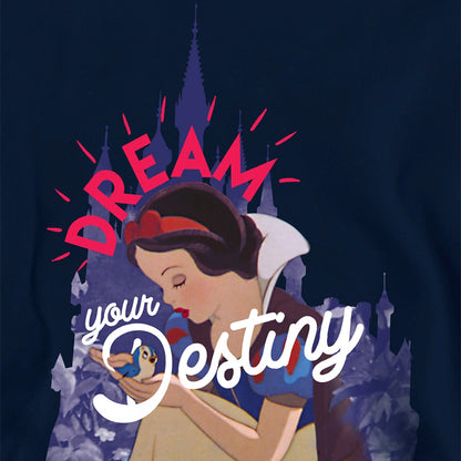 Navy - Side - Snow White Childrens-Kids Dream Your Destiny Hoodie