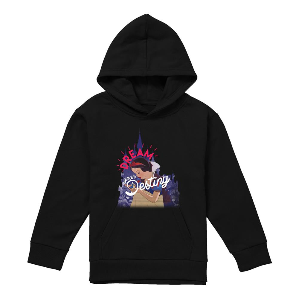 Black - Front - Snow White Childrens-Kids Dream Your Destiny Hoodie