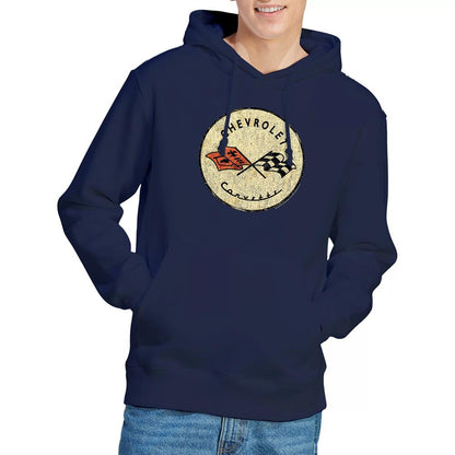 Navy - Lifestyle - Chevrolet Unisex Adult Old Vette Hoodie