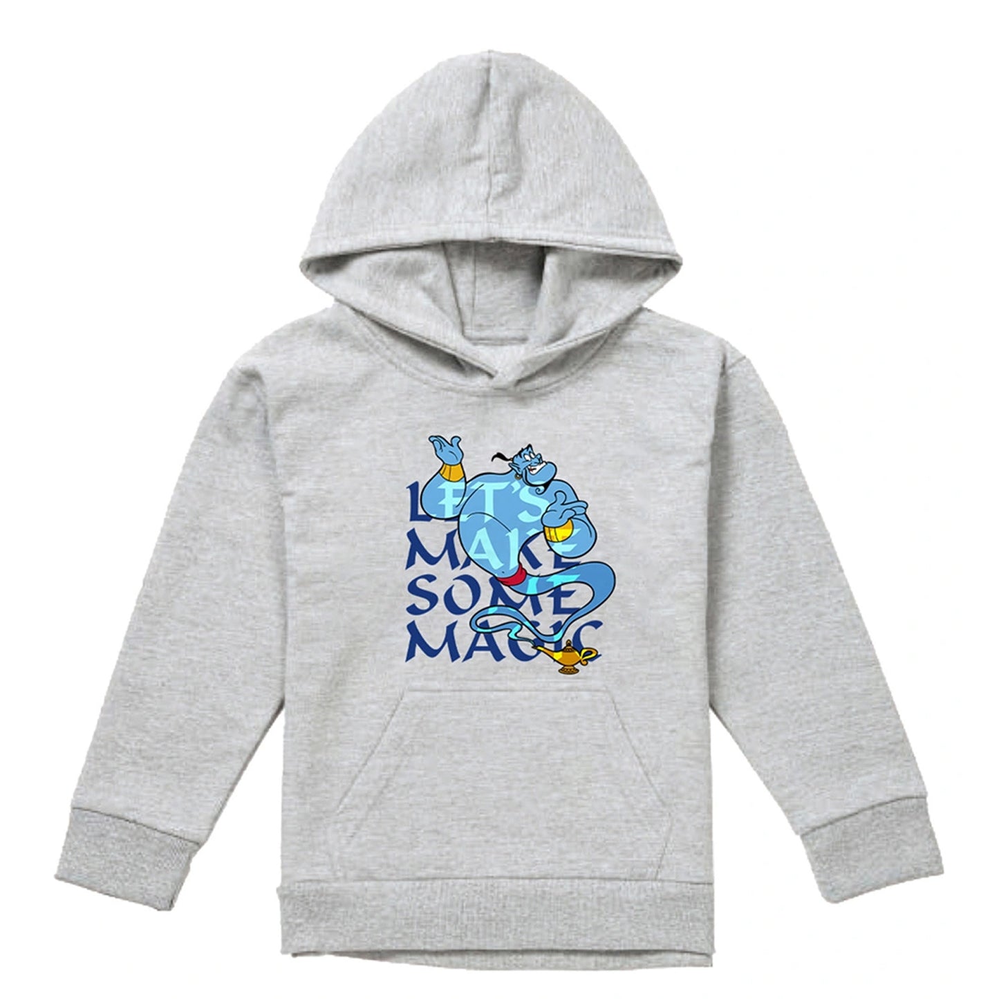 Athletic Heather - Front - Aladdin Childrens-Kids Let´s Make Some Magic Genie Pullover Hoodie