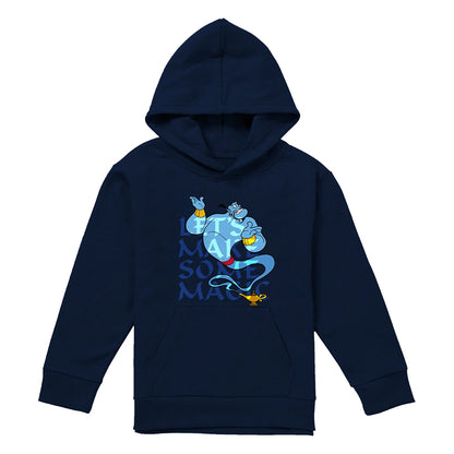 Navy - Front - Aladdin Childrens-Kids Let´s Make Some Magic Genie Pullover Hoodie