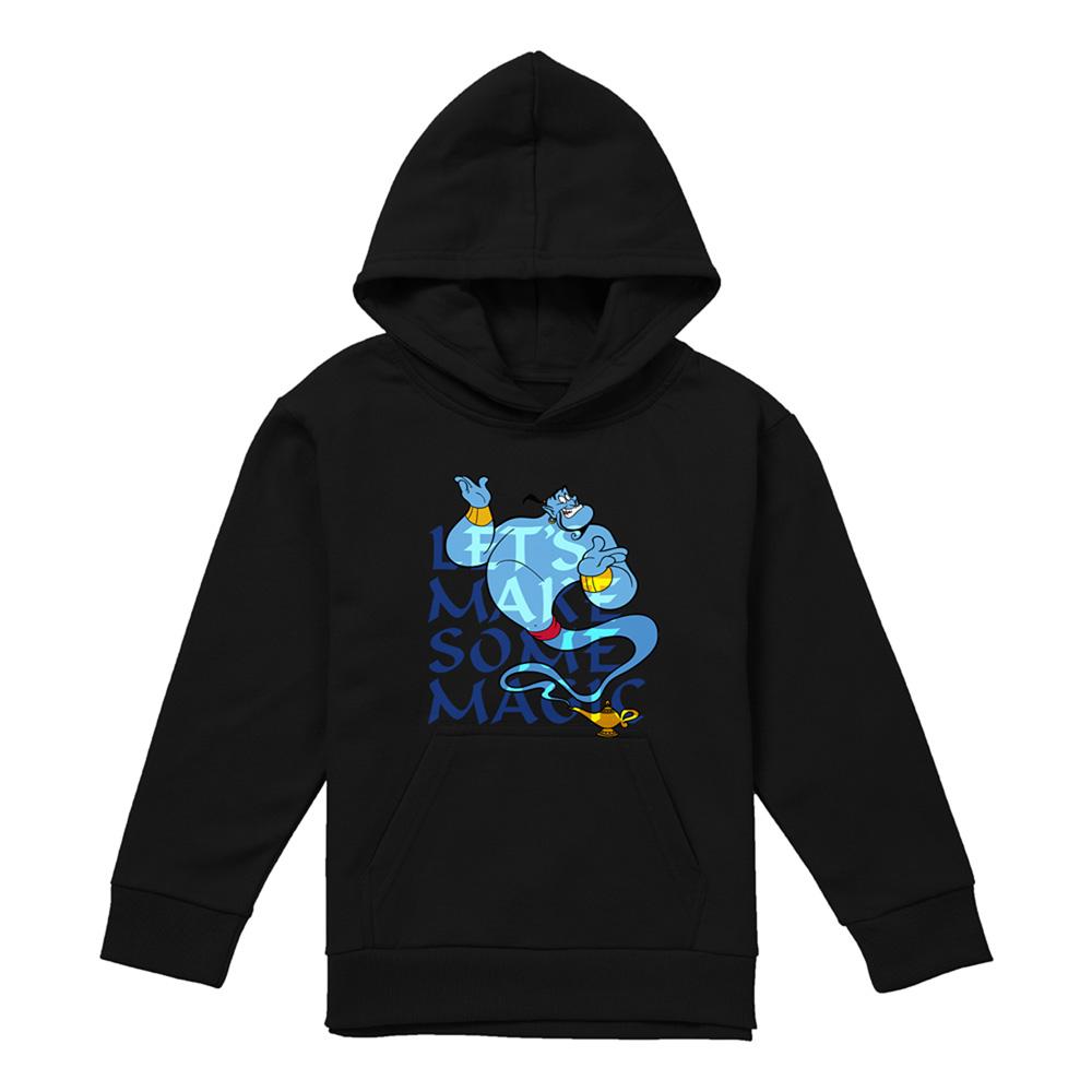 Black - Front - Aladdin Childrens-Kids Let´s Make Some Magic Genie Pullover Hoodie
