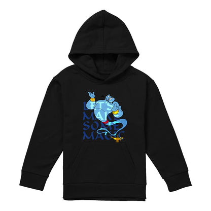 Black - Front - Aladdin Childrens-Kids Let´s Make Some Magic Genie Pullover Hoodie