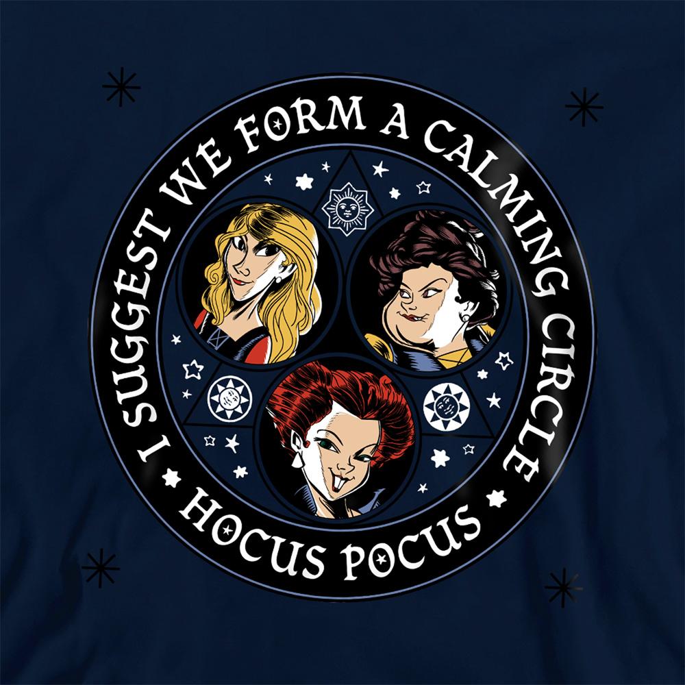 Navy - Side - Hocus Pocus Childrens-Kids Form A Calming Circle Sanderson Sisters Hoodie