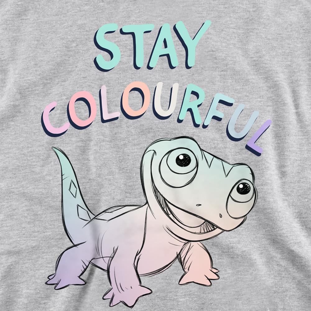 Athletic Heather - Side - Frozen Childrens-Kids Stay Colourful Bruni The Fire Spirit Heather Pullover Hoodie