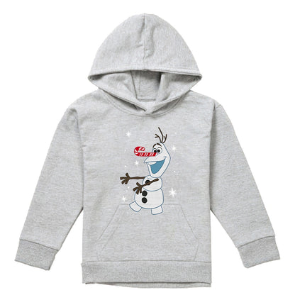 Athletic Heather - Front - Frozen Childrens-Kids Olaf Candy Cane Heather Christmas Pullover Hoodie