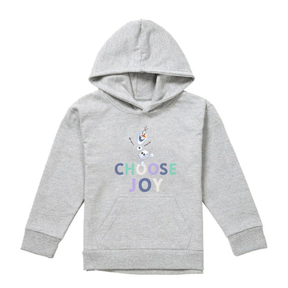 Athletic Heather - Front - Frozen Childrens-Kids Choose Joy Olaf Heather Pullover Hoodie