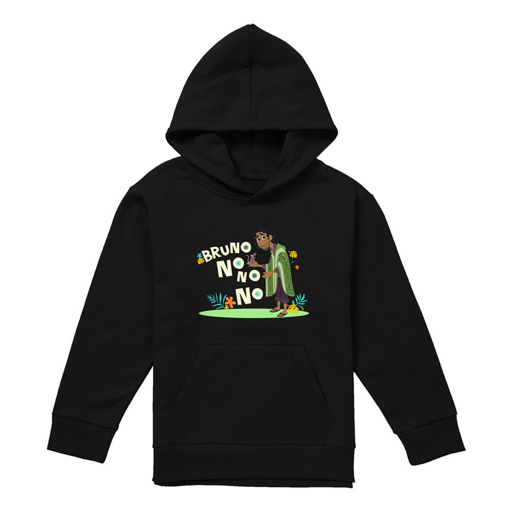 Black - Front - Encanto Childrens-Kids No, No, No Bruno Heather Hoodie
