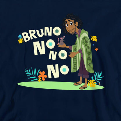 Navy - Side - Encanto Childrens-Kids No, No, No Bruno Heather Hoodie