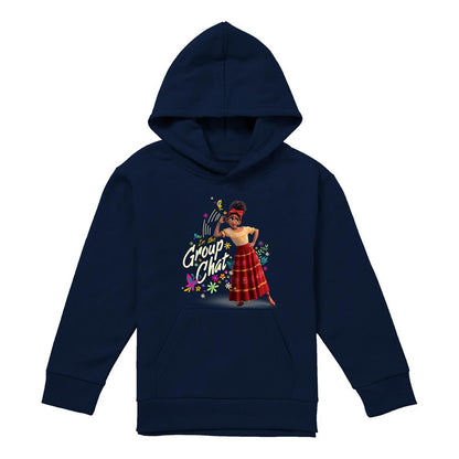 Navy - Front - Encanto Childrens-Kids In The Group Chat Dolores Hoodie