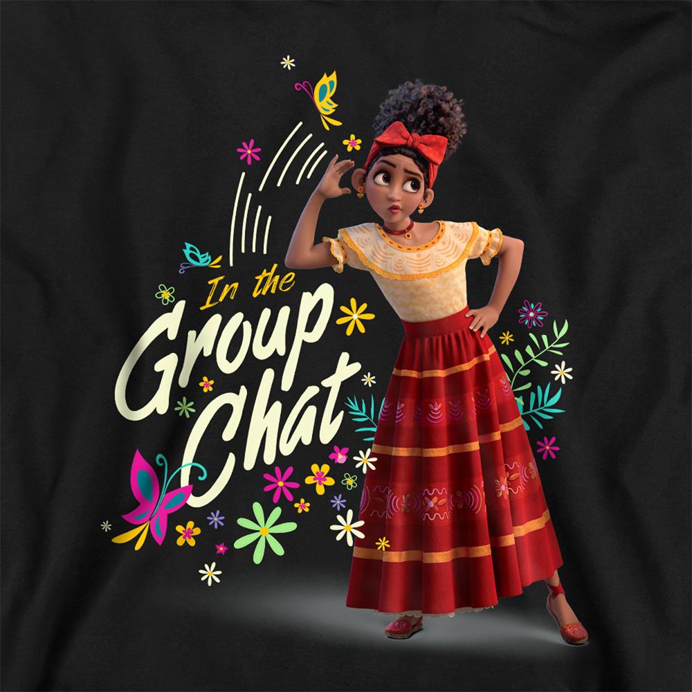 Black - Side - Encanto Childrens-Kids In The Group Chat Dolores Hoodie