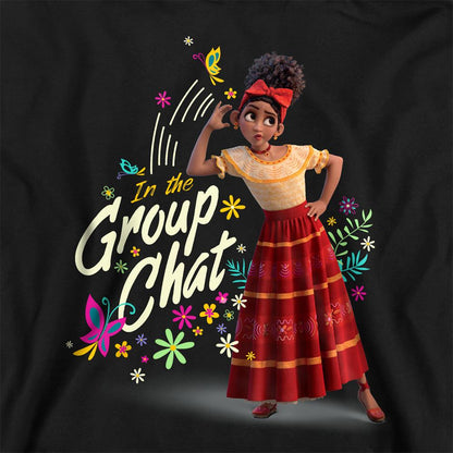 Black - Side - Encanto Childrens-Kids In The Group Chat Dolores Hoodie