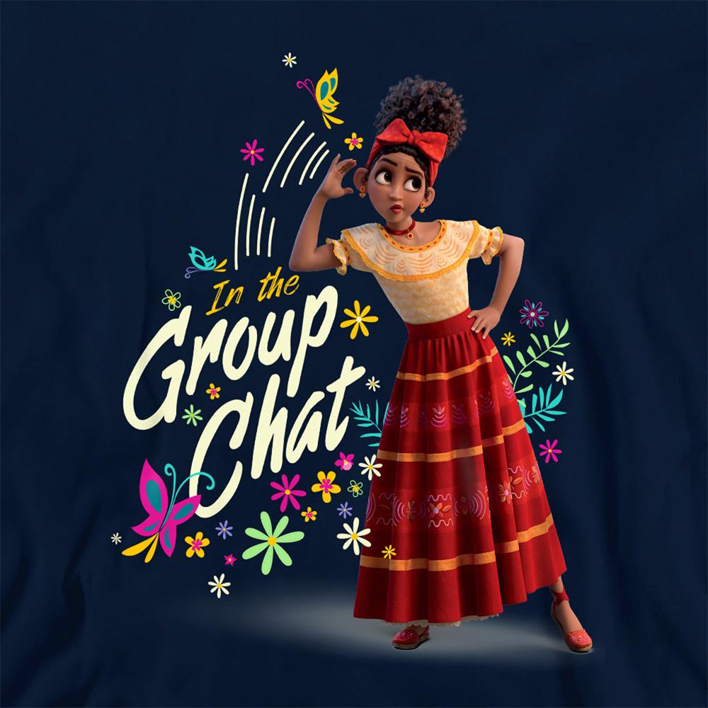 Navy - Side - Encanto Childrens-Kids In The Group Chat Dolores Hoodie