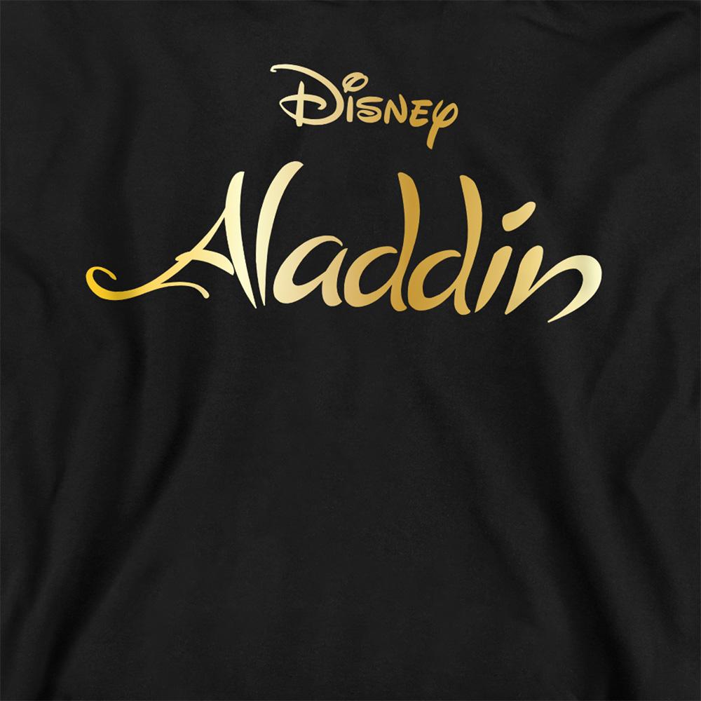 Black - Back - Aladdin Childrens-Kids Logo Pullover Hoodie