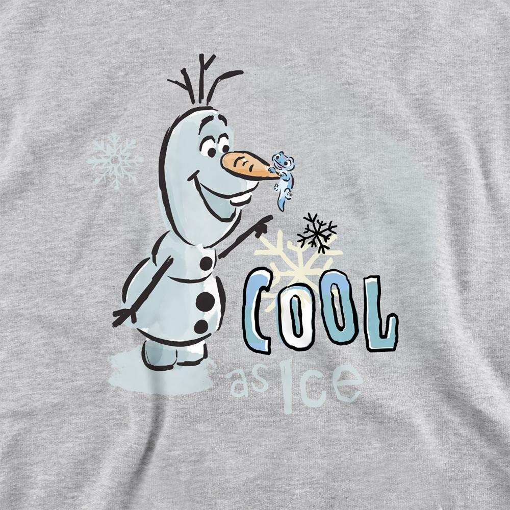 Athletic Heather - Back - Frozen Childrens-Kids Cool As Ice Olaf & Bruni Heather Pullover Hoodie