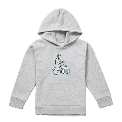 Athletic Heather - Front - Frozen Childrens-Kids Cool As Ice Olaf & Bruni Heather Pullover Hoodie